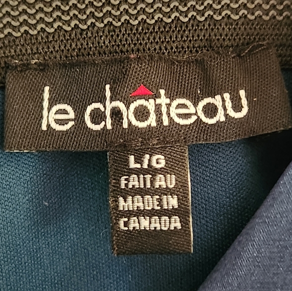 Le Château Dark Aqua Turquoise Satine Style Halter Top Size M-L - Picture 6 of 6